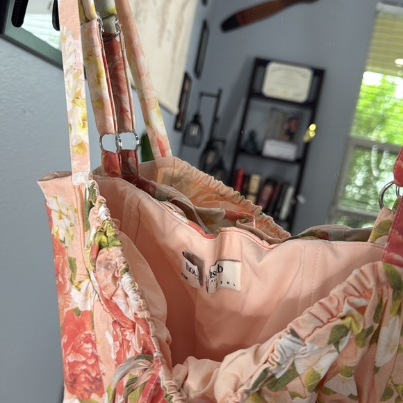 HOUSE OF CB 'Carmen' Pink Peony Print Cotton Bustier Sundress NWOT - Picture 6 of 7